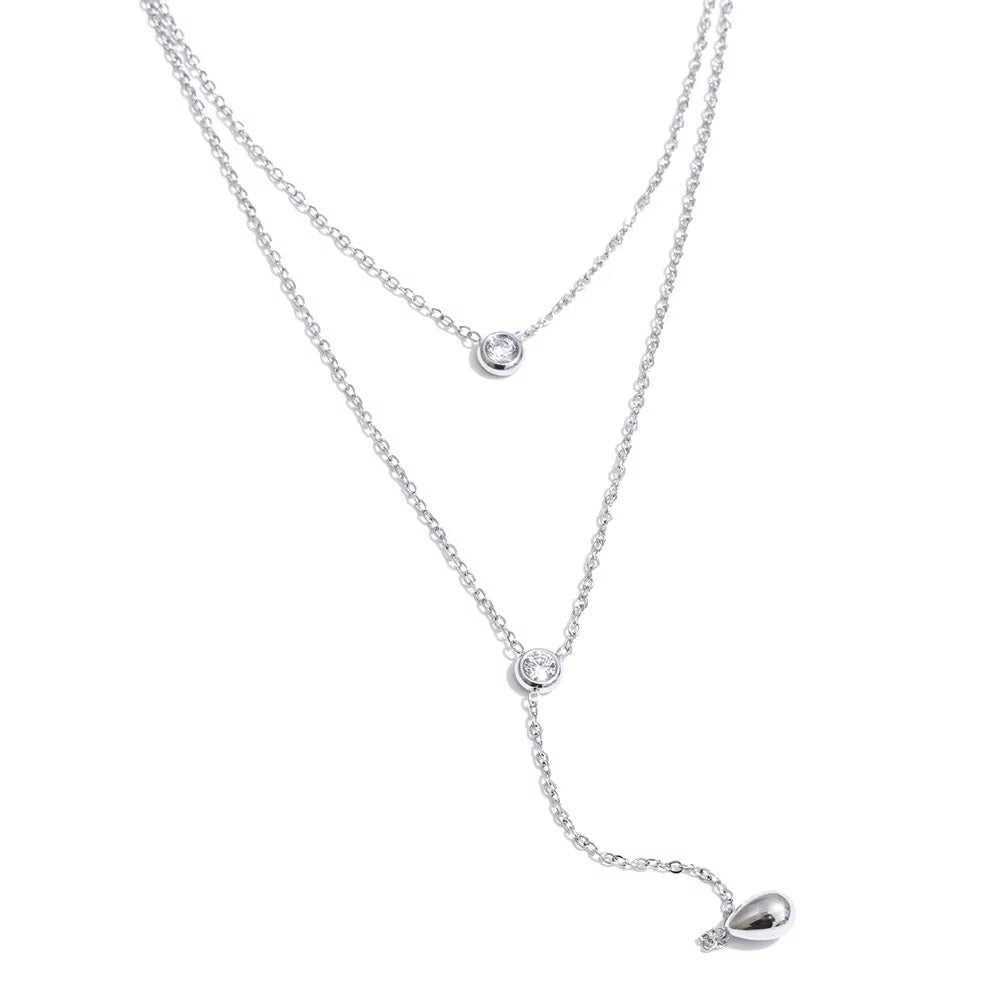 Luna Bezel Trio Jewelry Set - Stainless Steel