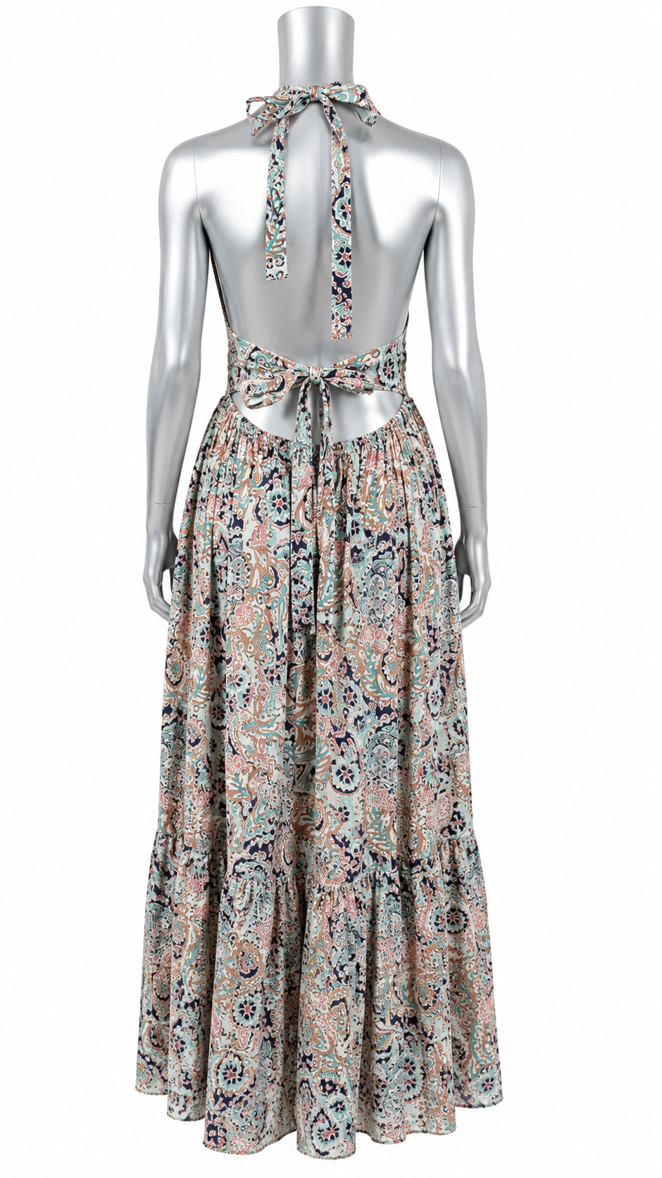 The Maribelle Beaded Halter Maxi Dress