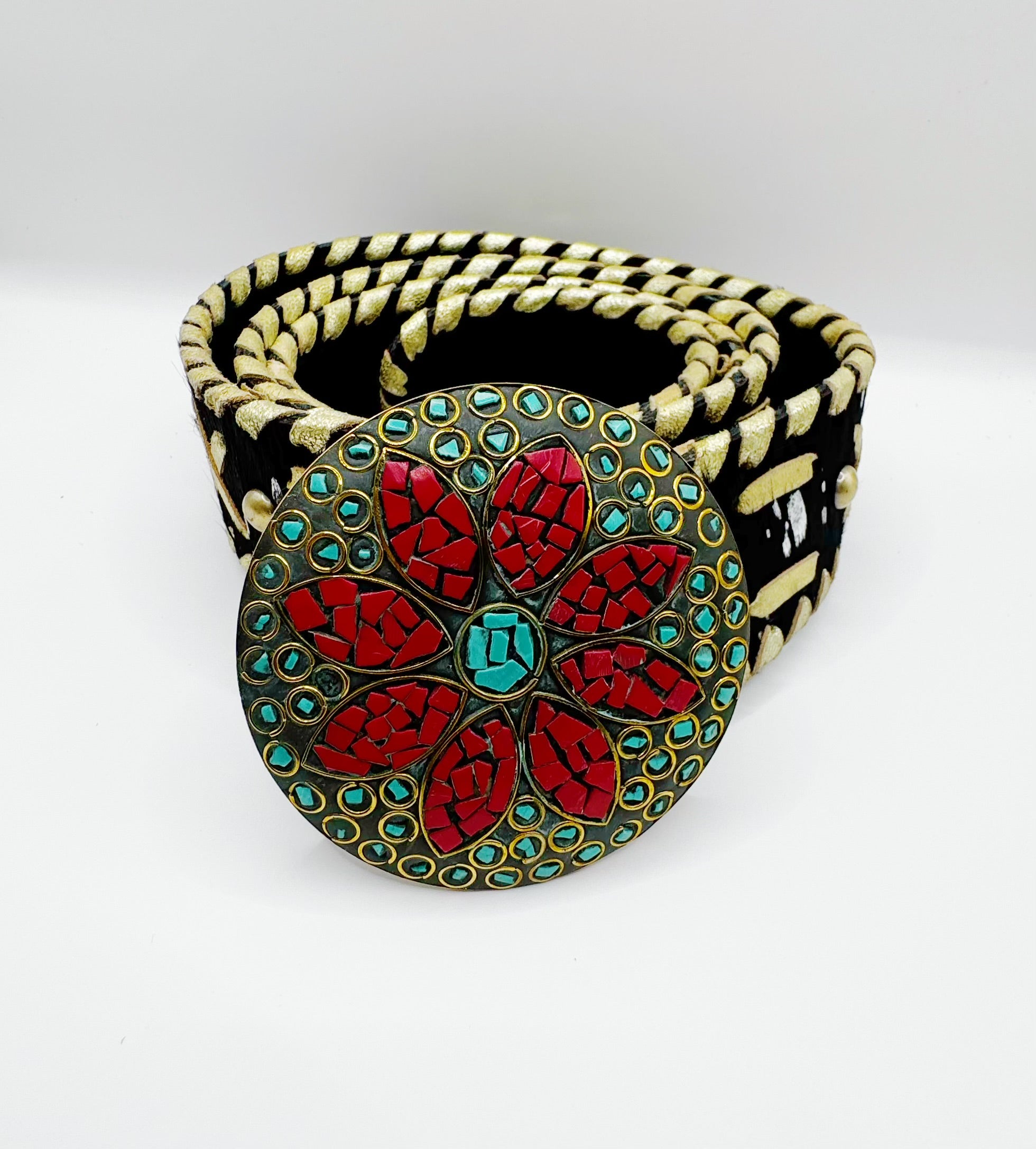 The Solstice Bloom Leather Belt