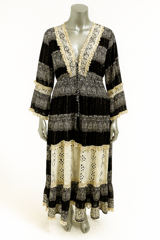 Midnight Lace Boho Maxi