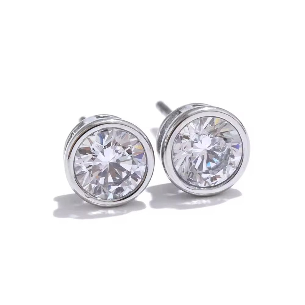 Luna Bezel Jewelry Set - Hand-polished Stainless Steel