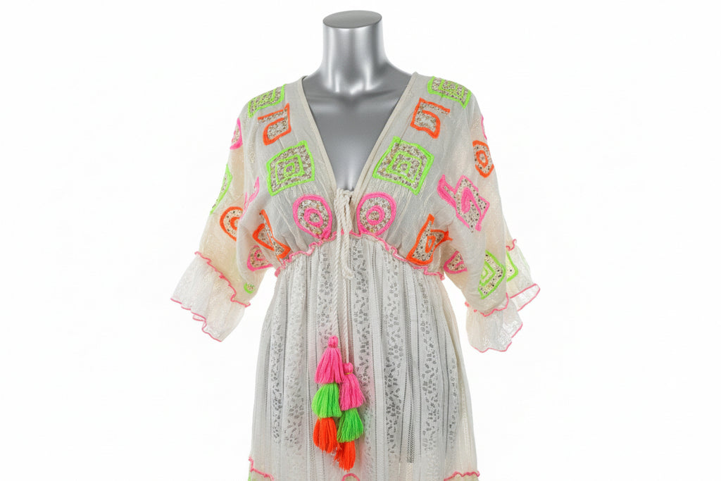 Neon Muse Lace Maxi Dress