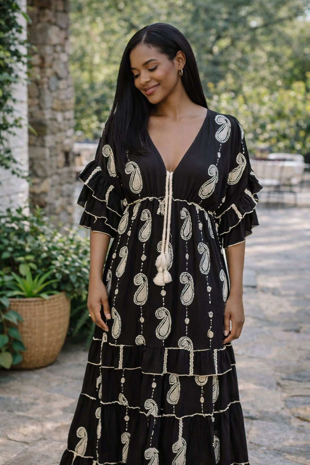 Paisley Diamond Maxi - Easy Flow Dress