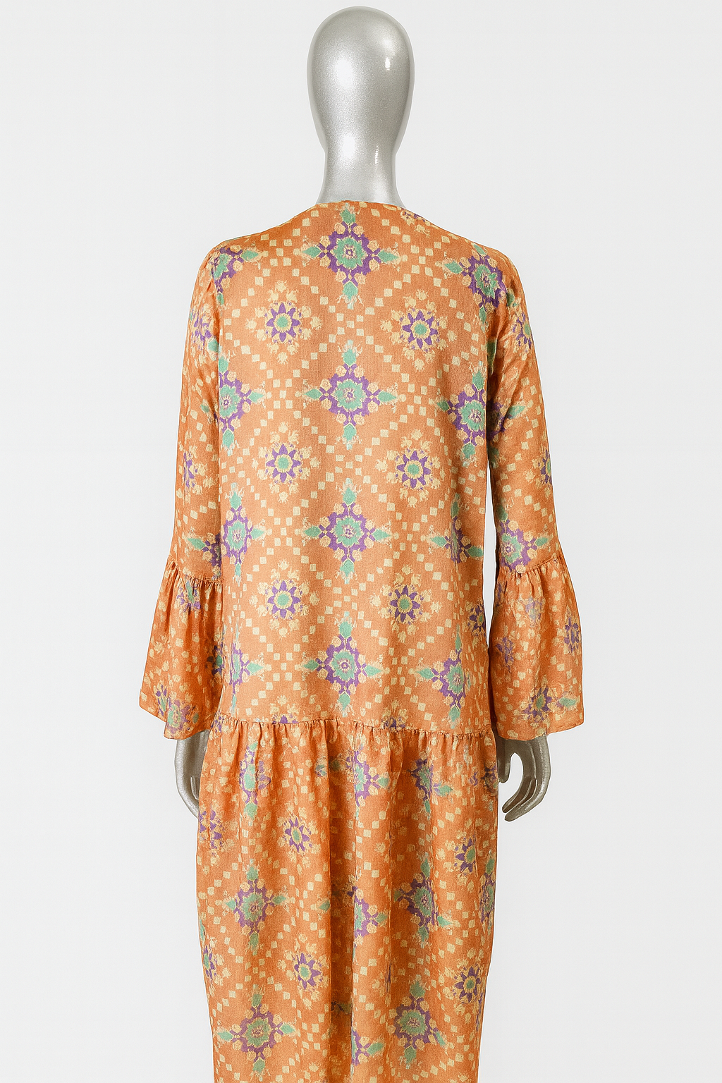 Bloom & Azure Kaftan & Beaded Clutch Set