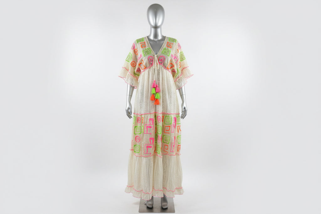 Neon Muse Lace Maxi Dress