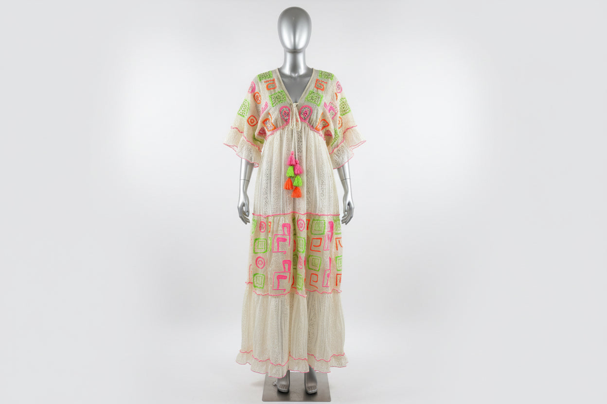 Neon Muse Lace Maxi Dress