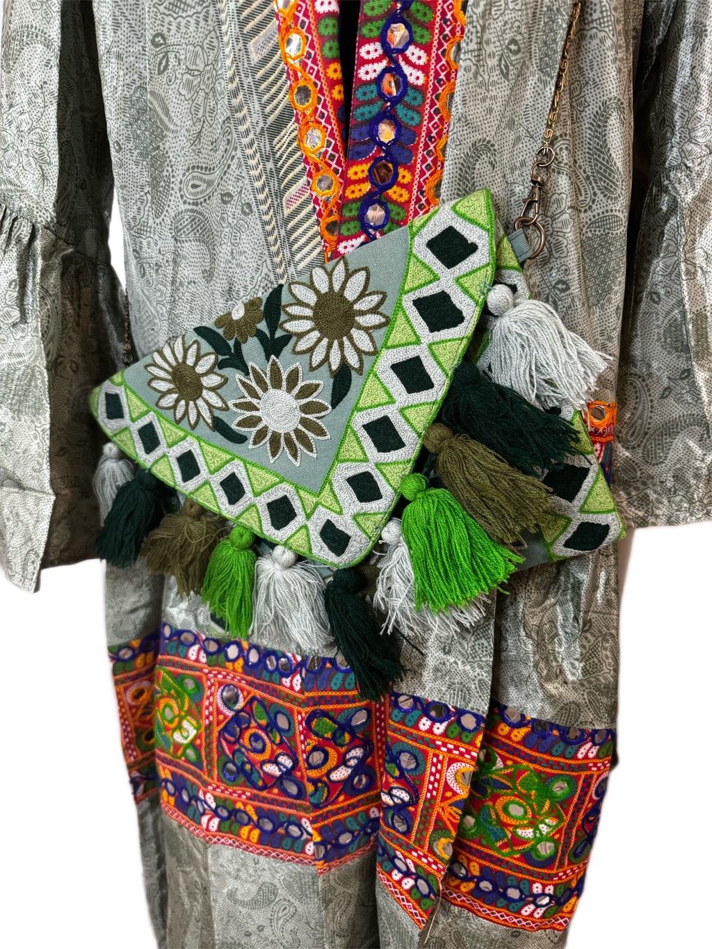 Meadow Bloom Kaftan & Clutch Set