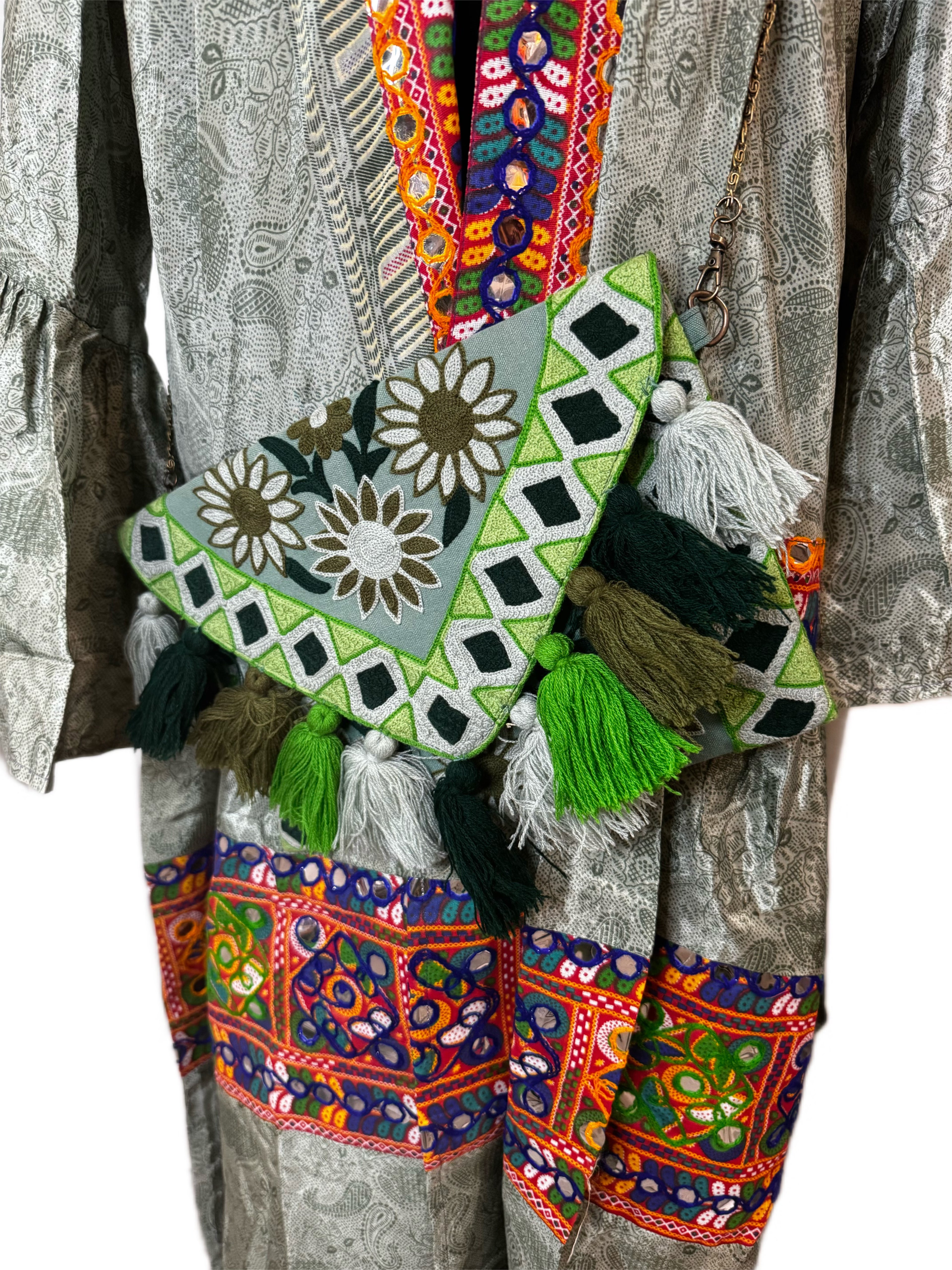 Meadow Bloom Kaftan & Clutch Set