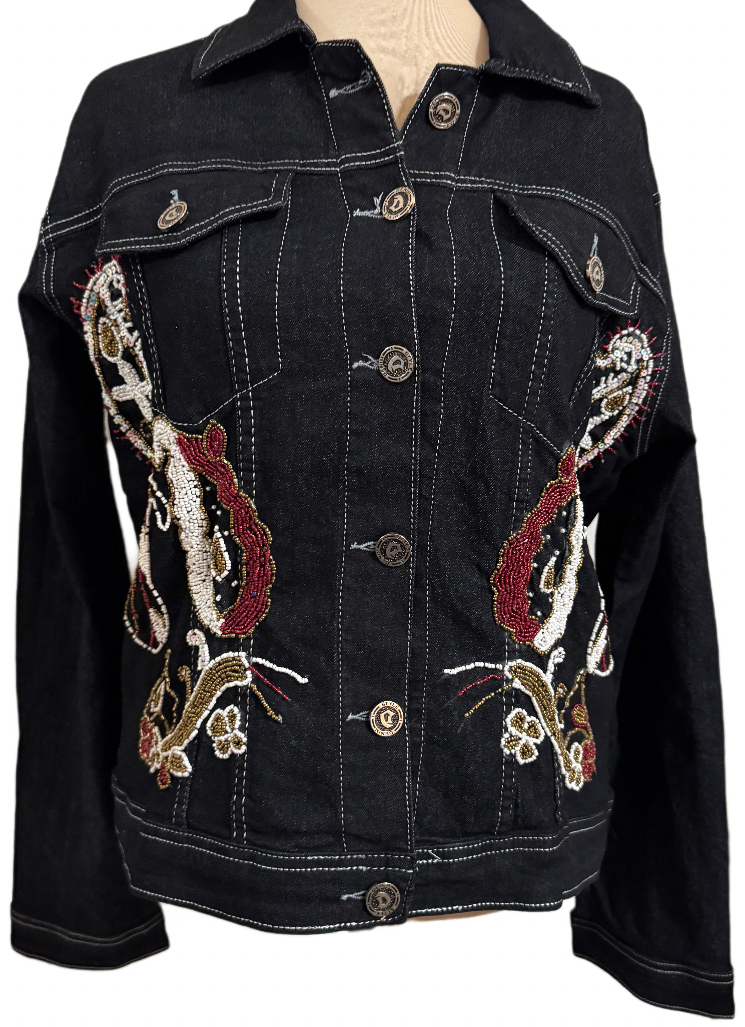 Ember Bloom Embroidered Denim Jacket