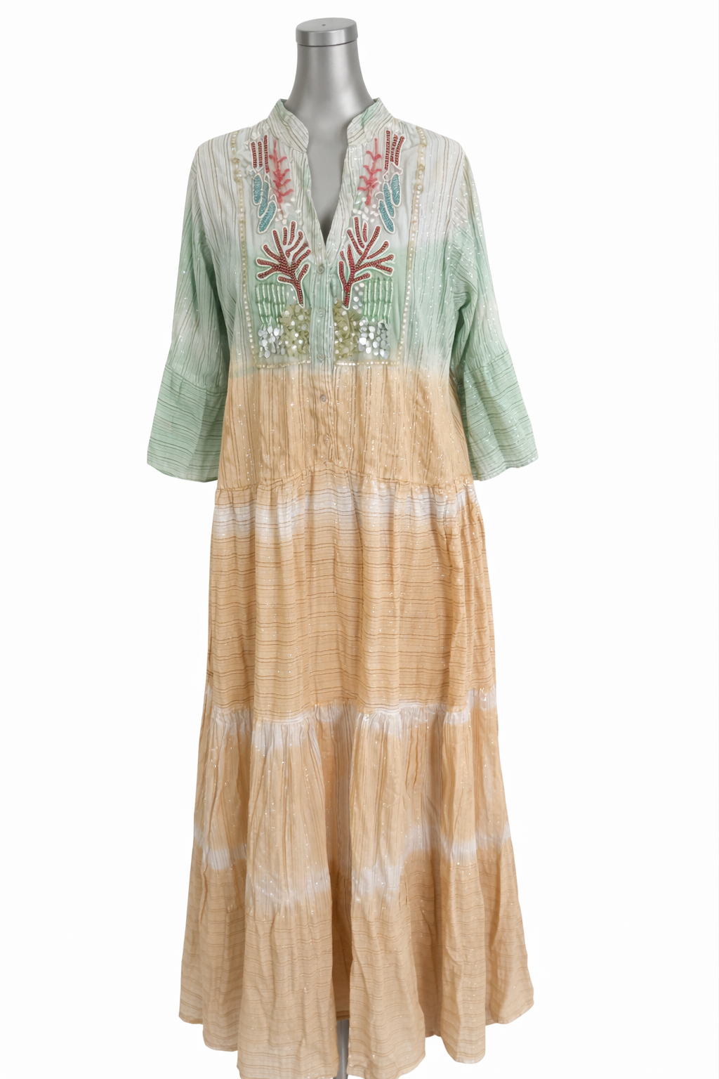 Coastal Muse Ombre Embroidered Coverup Dress