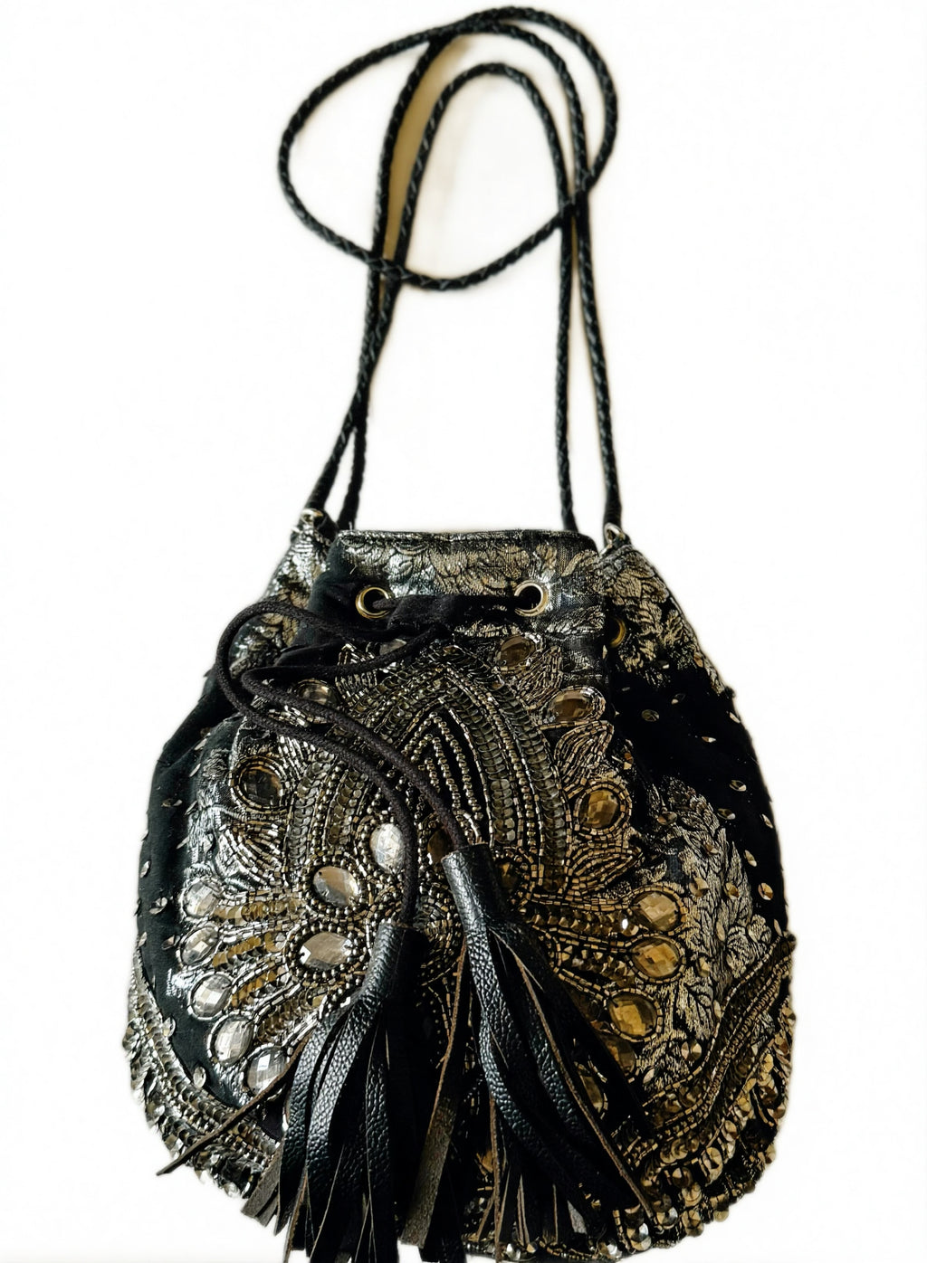 Saint Muse Embellished Bucket Bag
