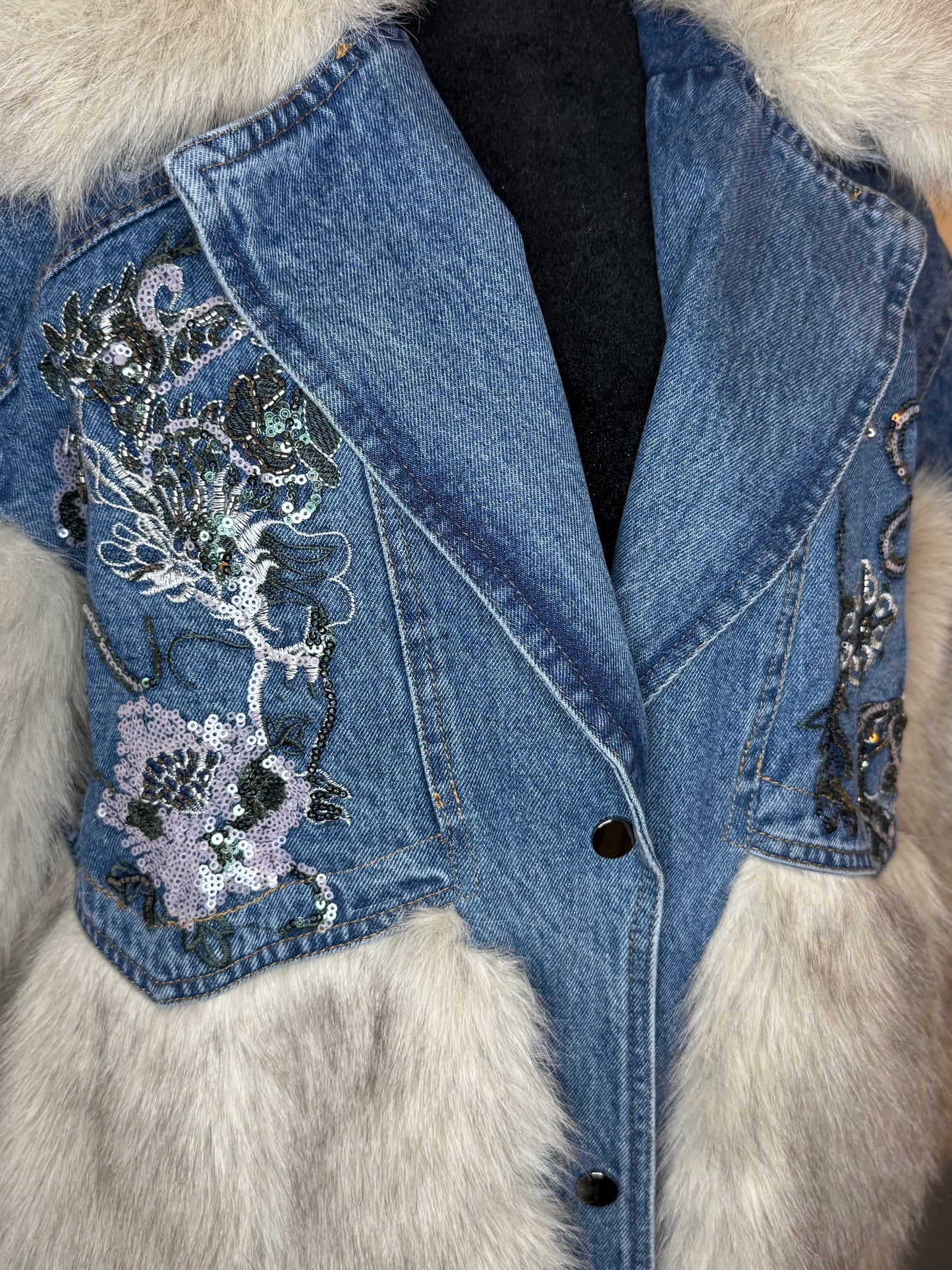 Aurora Frost Denim Coat