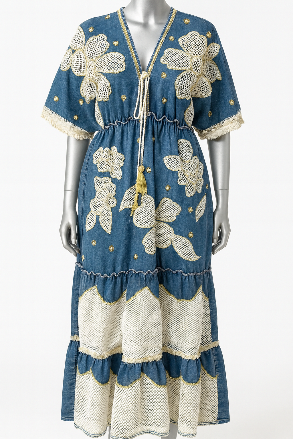 Delicate Denim Maxi Dress