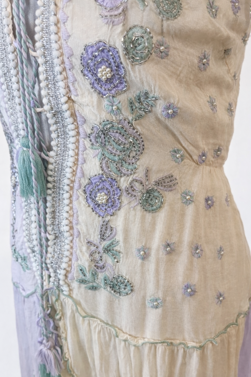 Celeste Meadow Embroidered High-Low Maxi Dress