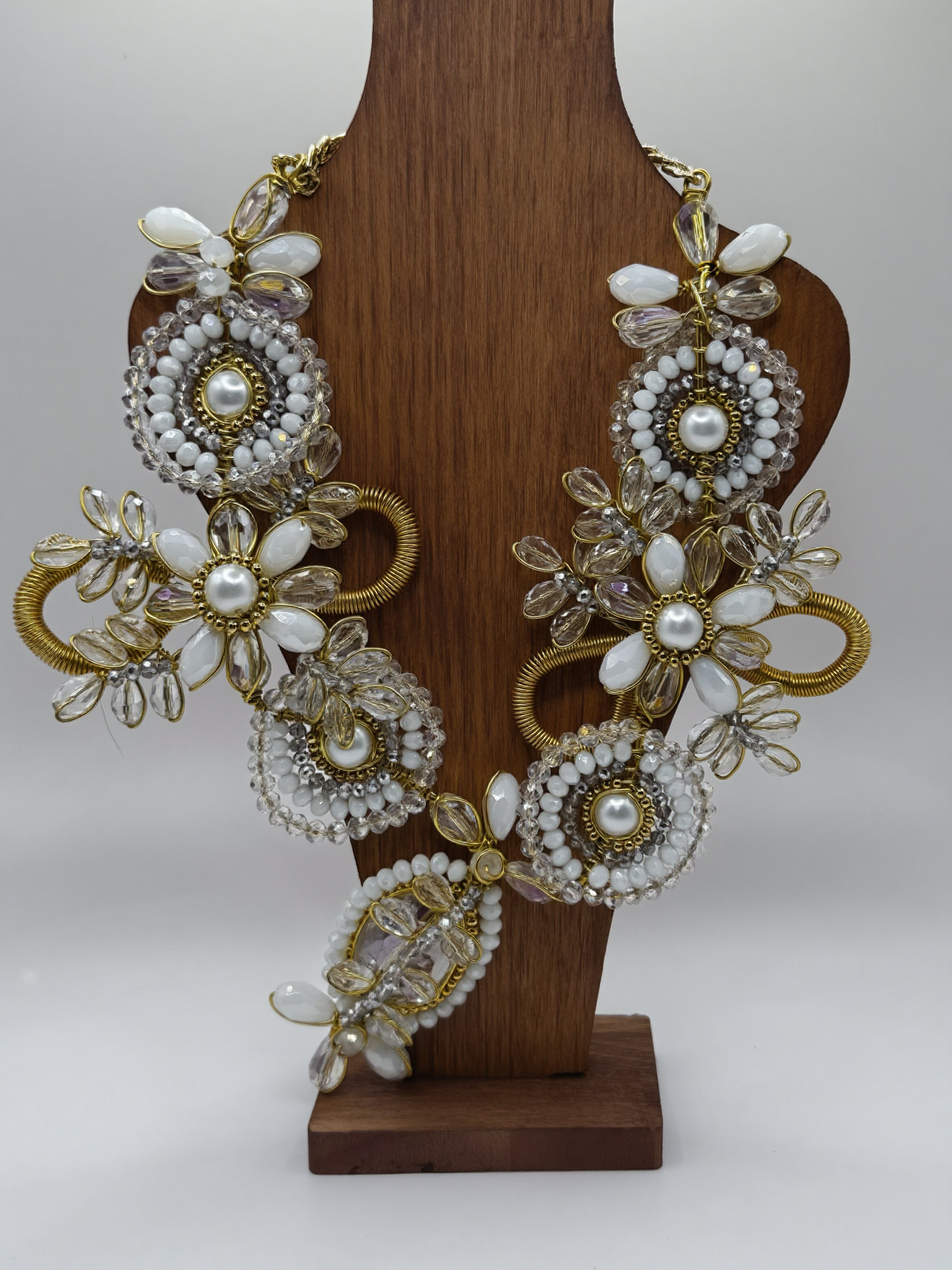 Whimsy and Pearl Necklace and Earrings Set