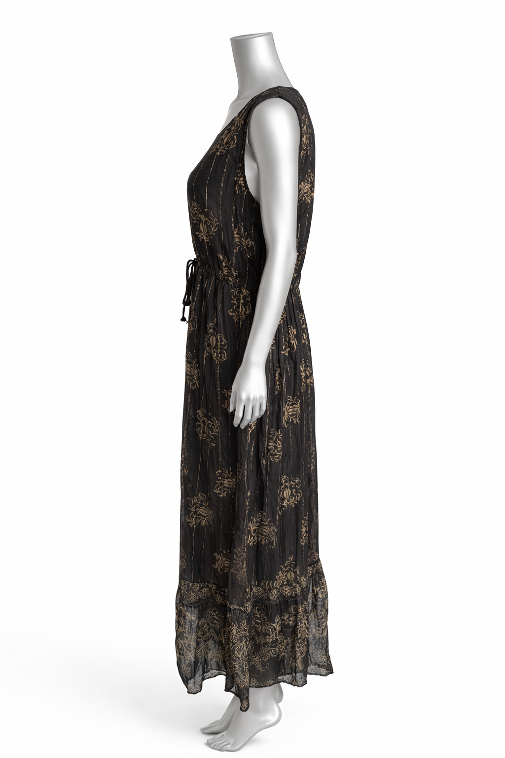 Midnight Muse Embroidered Cotton Maxi Dress & Jacket Set