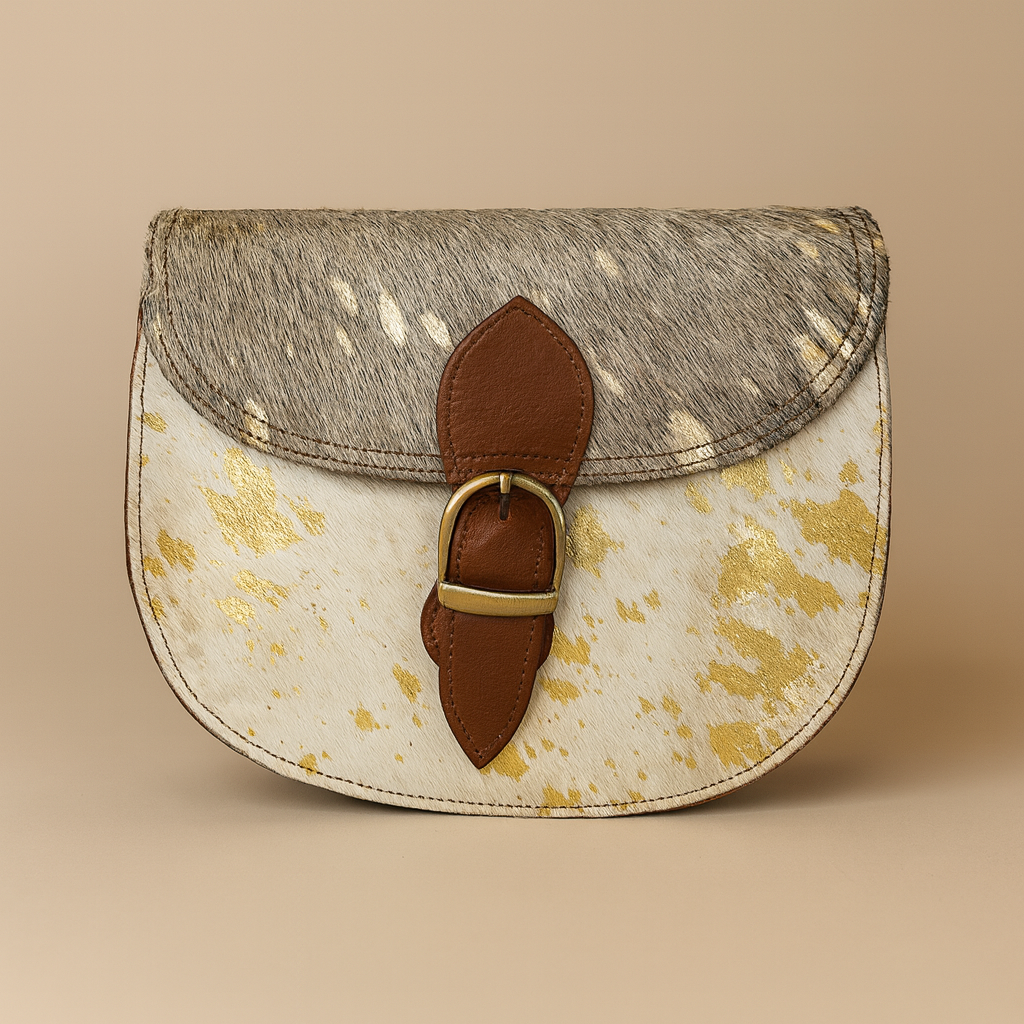 Golden Mesa Leather Saddle Bag