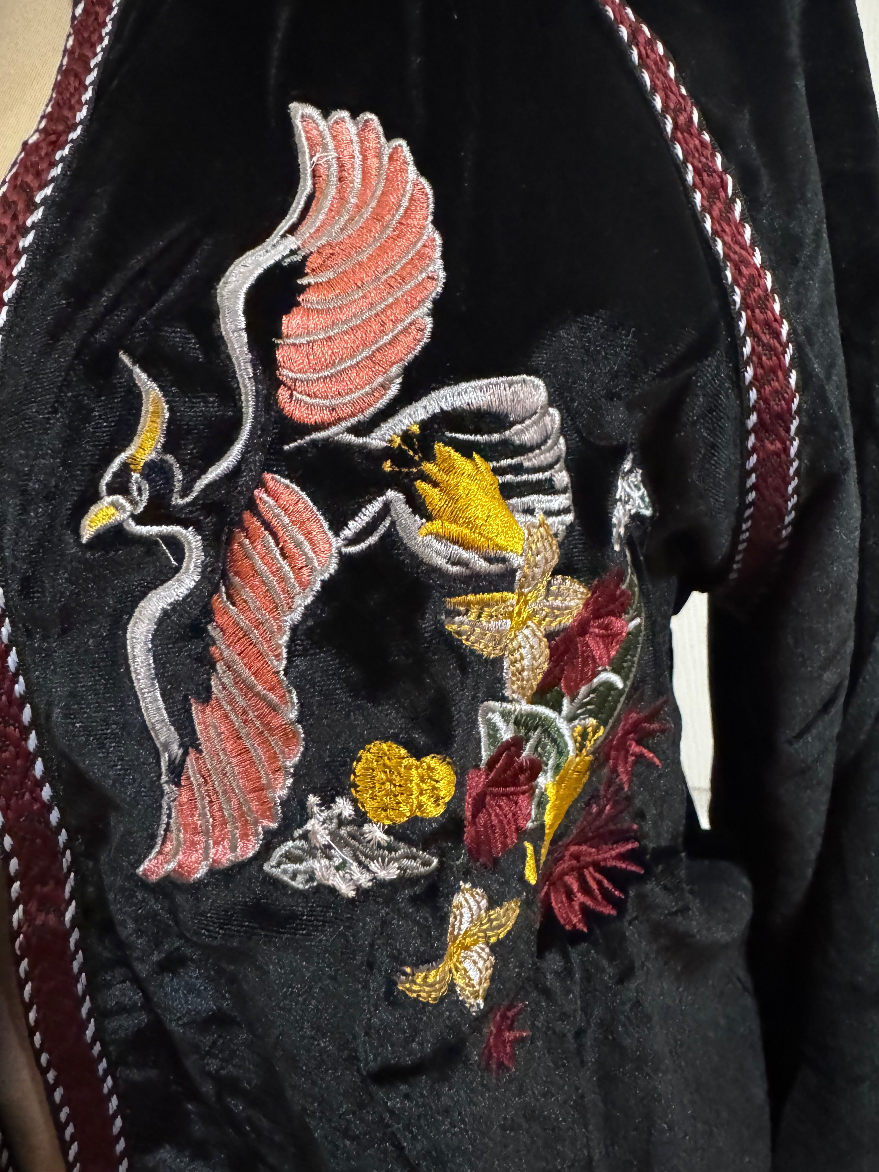 Midnight Crane Velvet Jacket