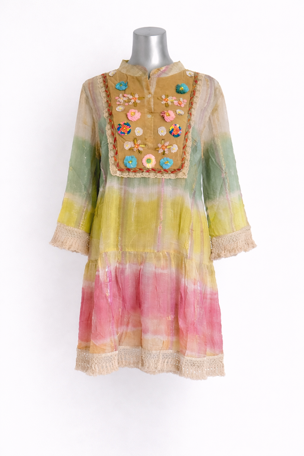 Luna Garden Embroidered Tunic Coverup Dress