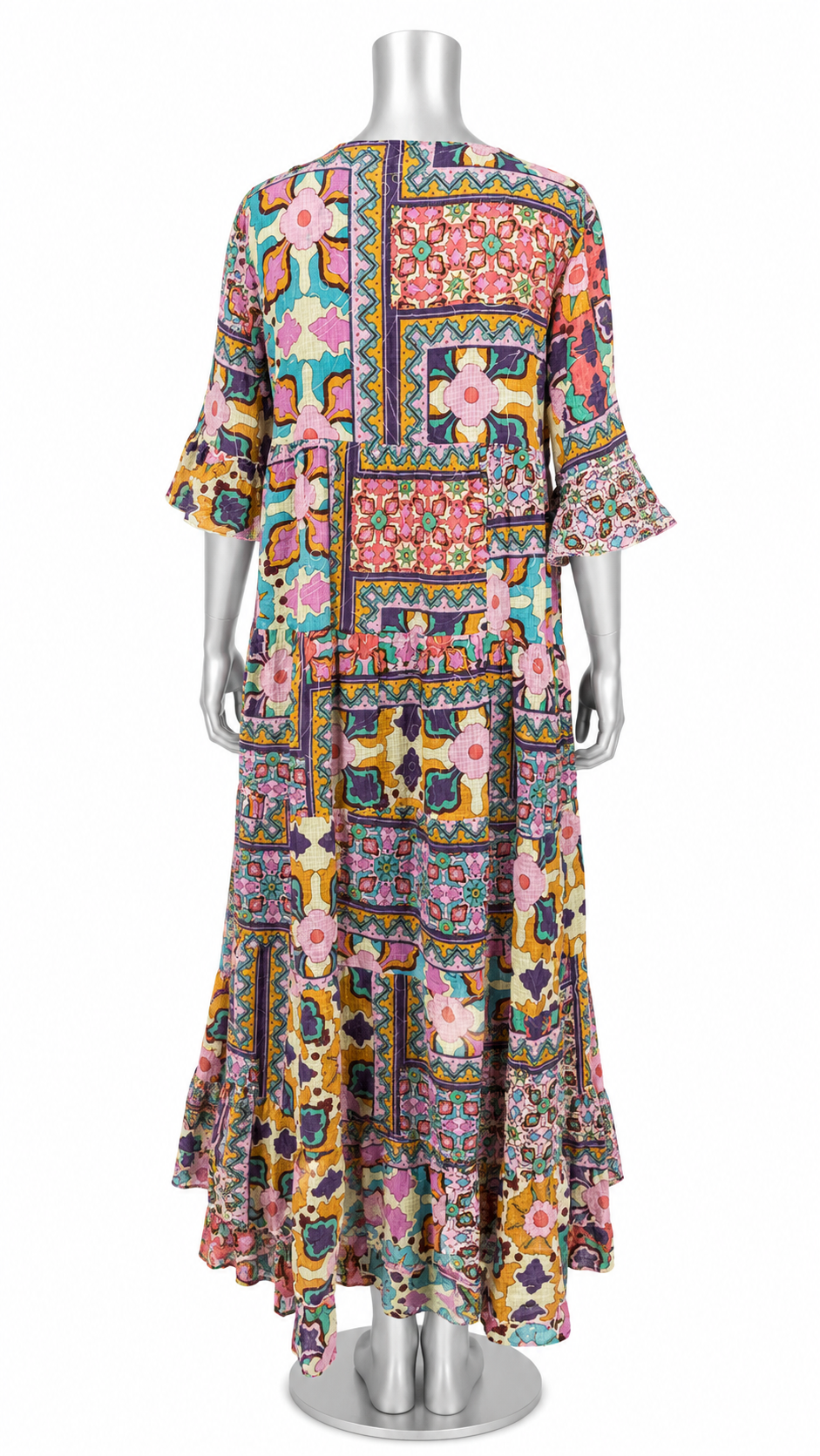 Golden Mosaic Reverie Maxi Dress