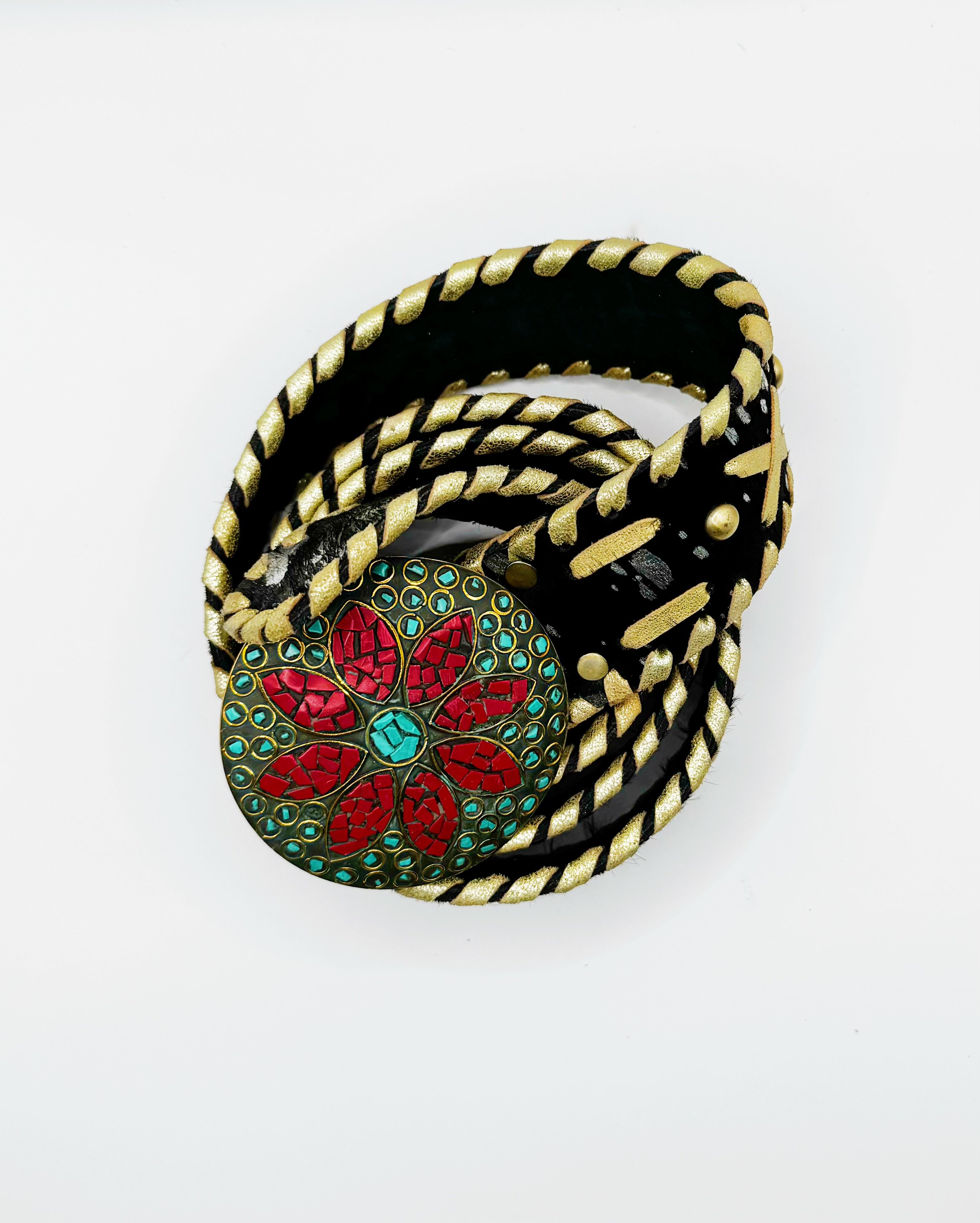 The Solstice Bloom Leather Belt