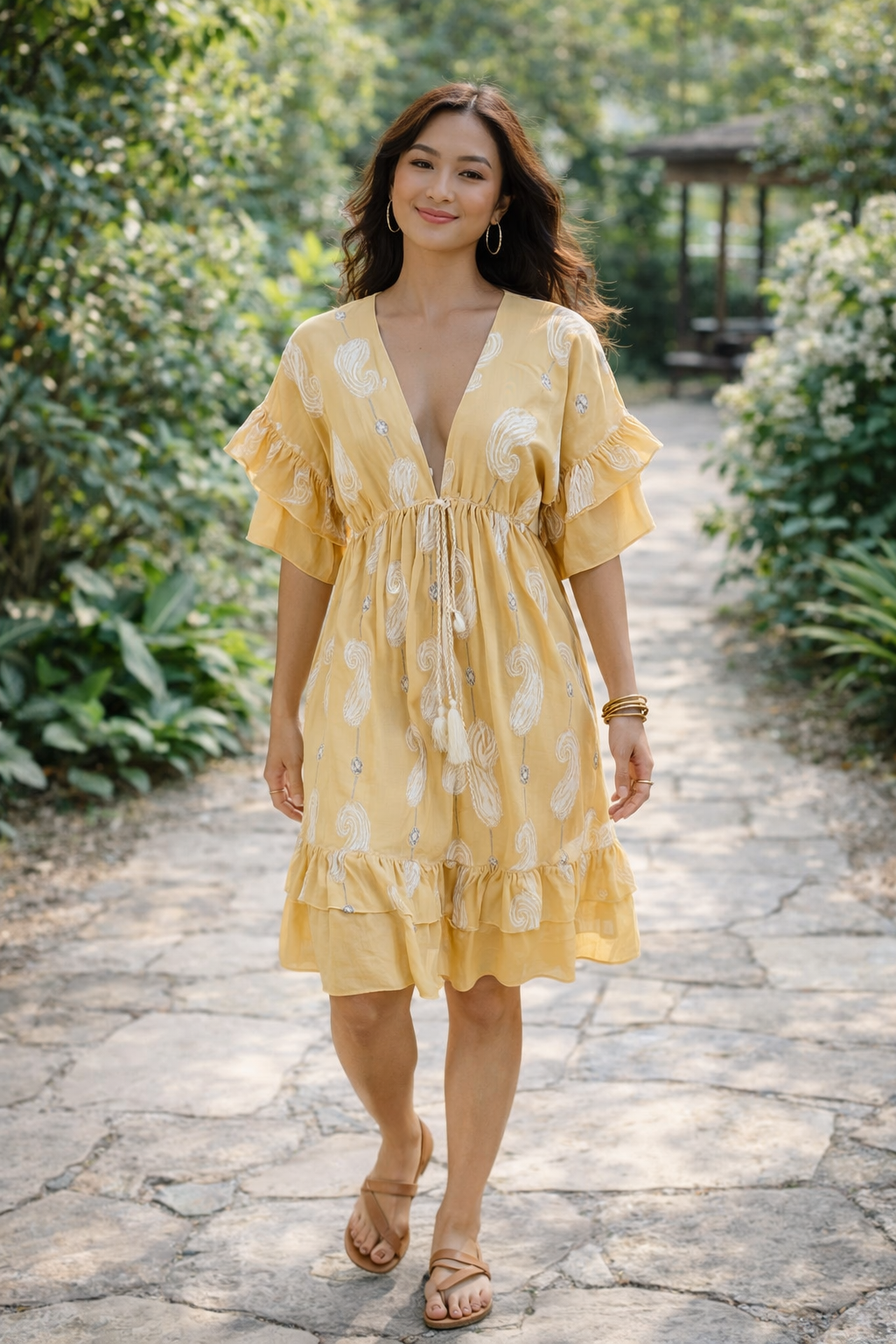 Sunlit Whispers Dress