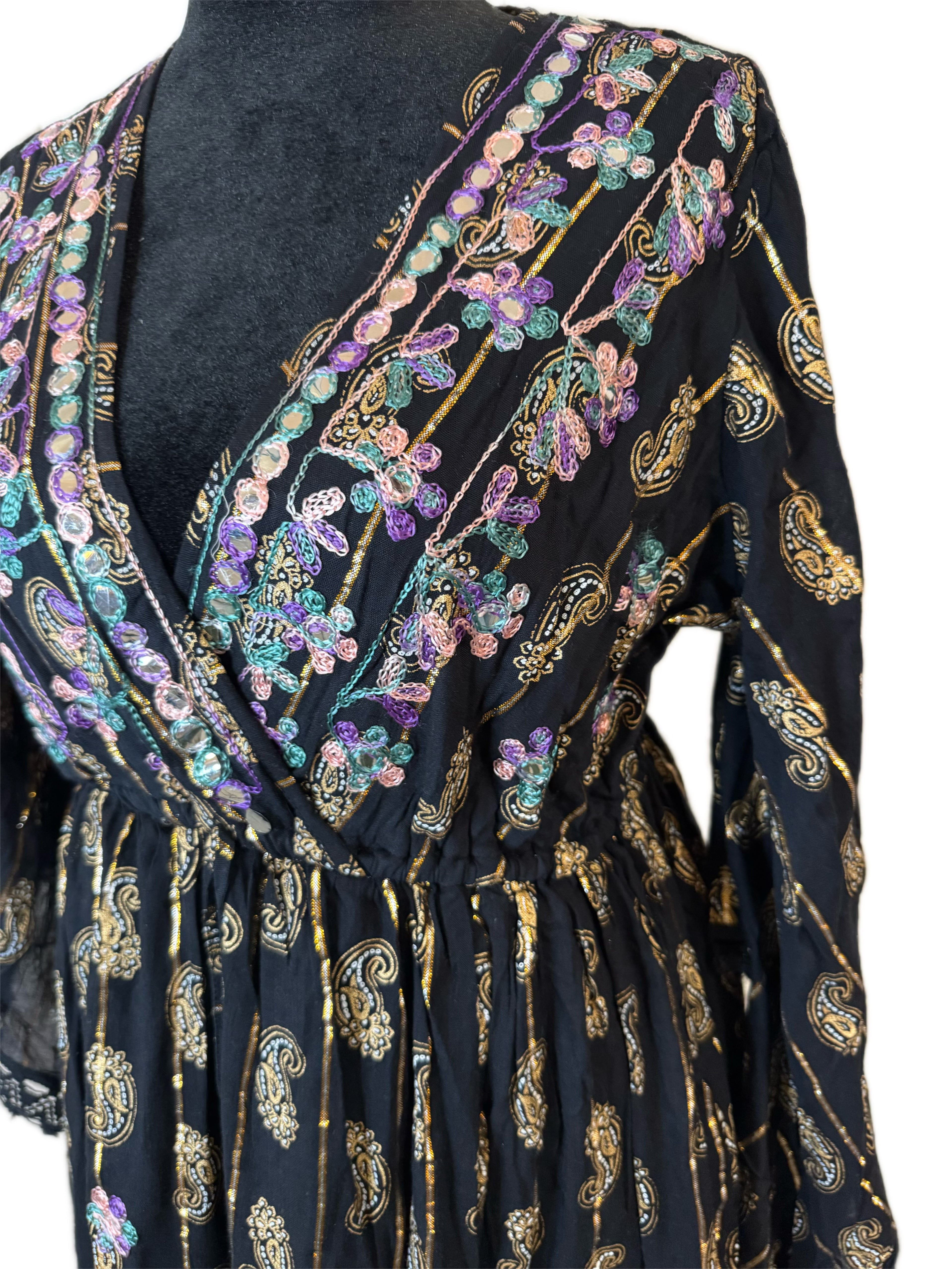 Midnight Paisley Bloom Dress