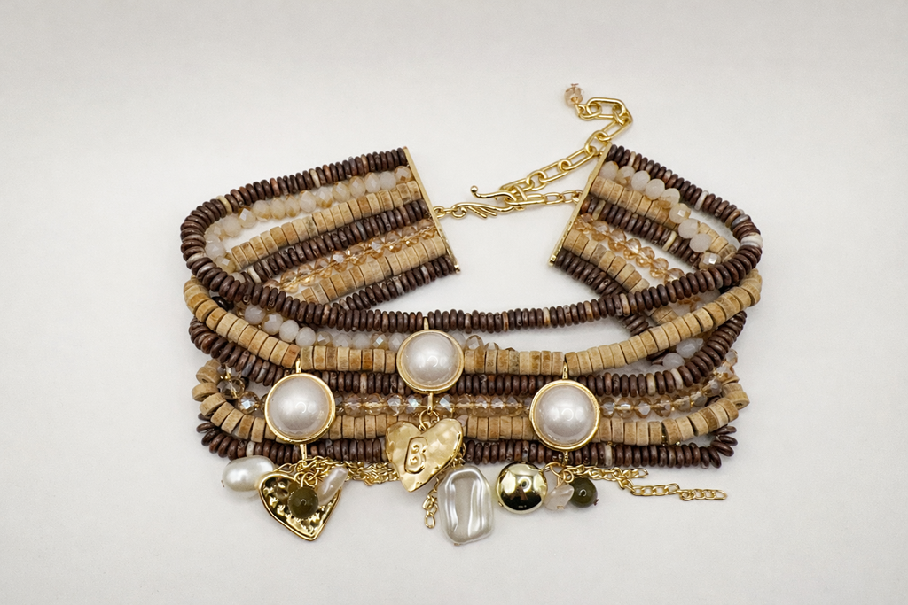 Marisol Heishi Choker & Wrap Bracelet Set