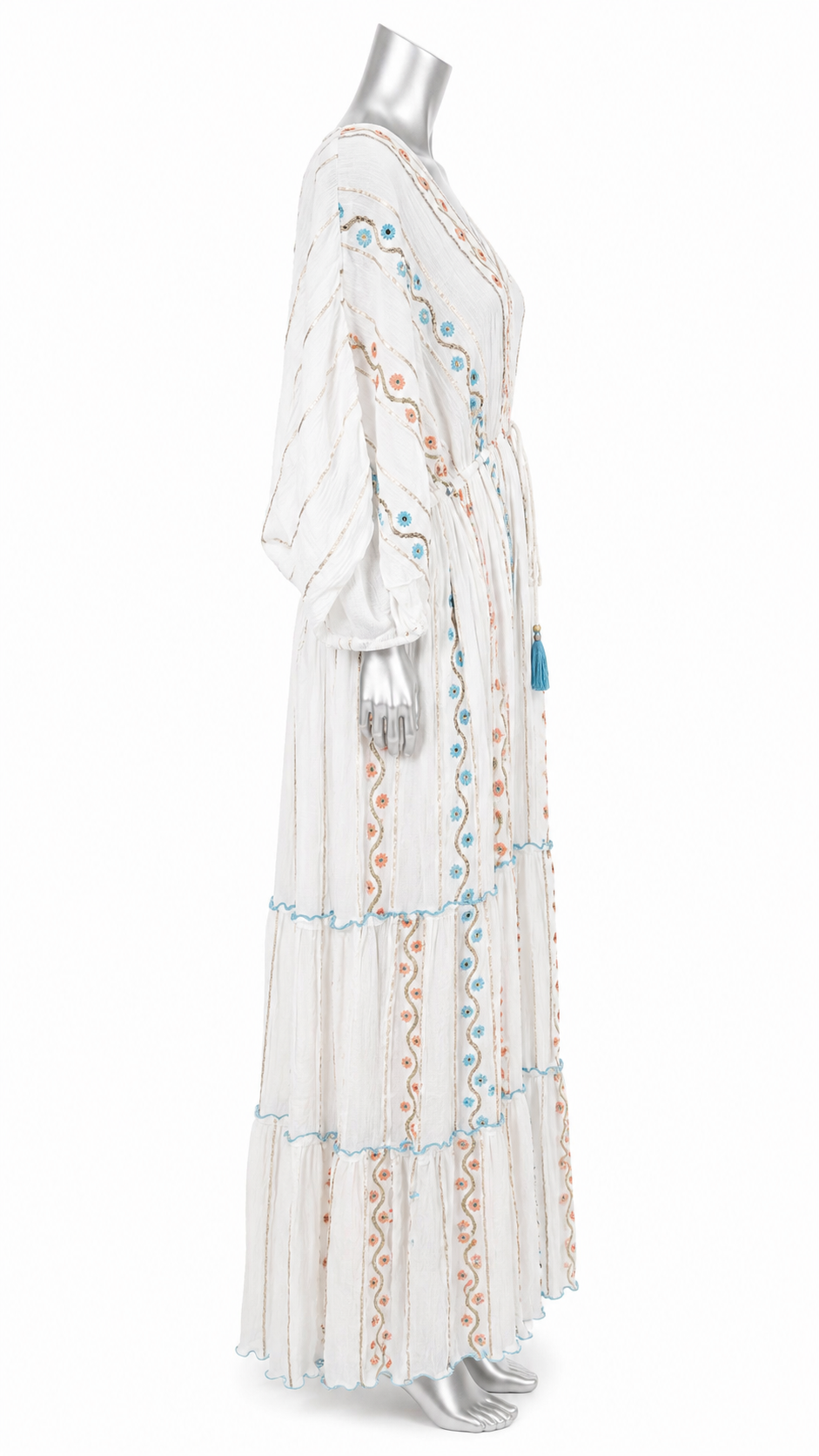 Coastal Daydream Embroidered Maxi Dress
