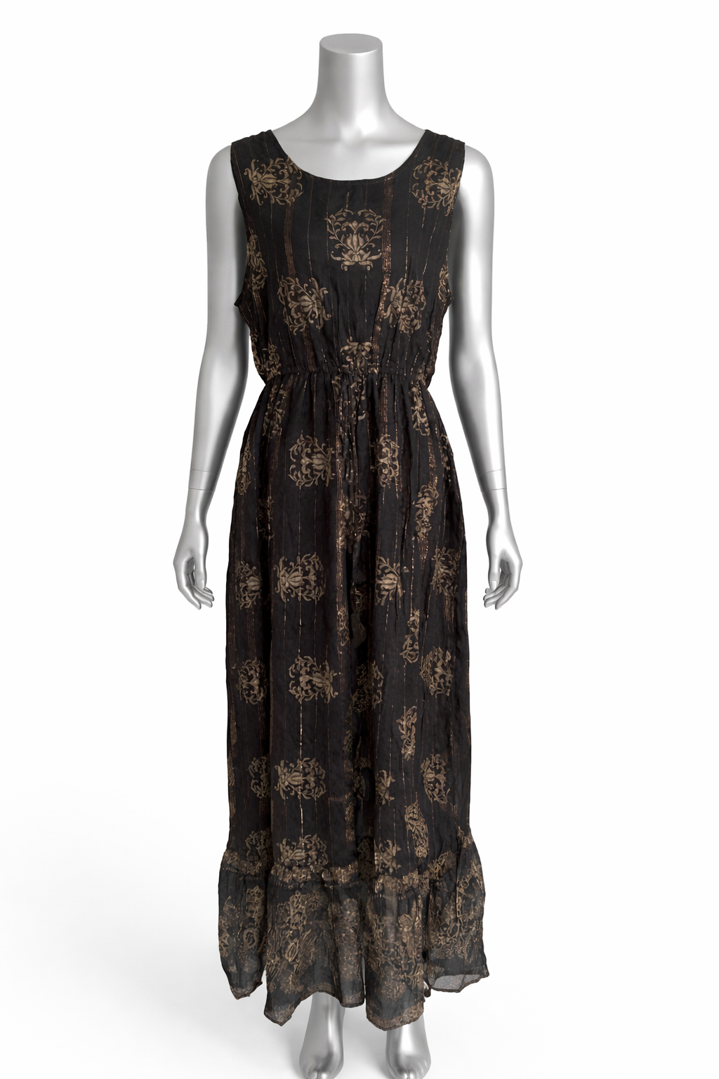 Midnight Muse Embroidered Cotton Maxi Dress & Jacket Set
