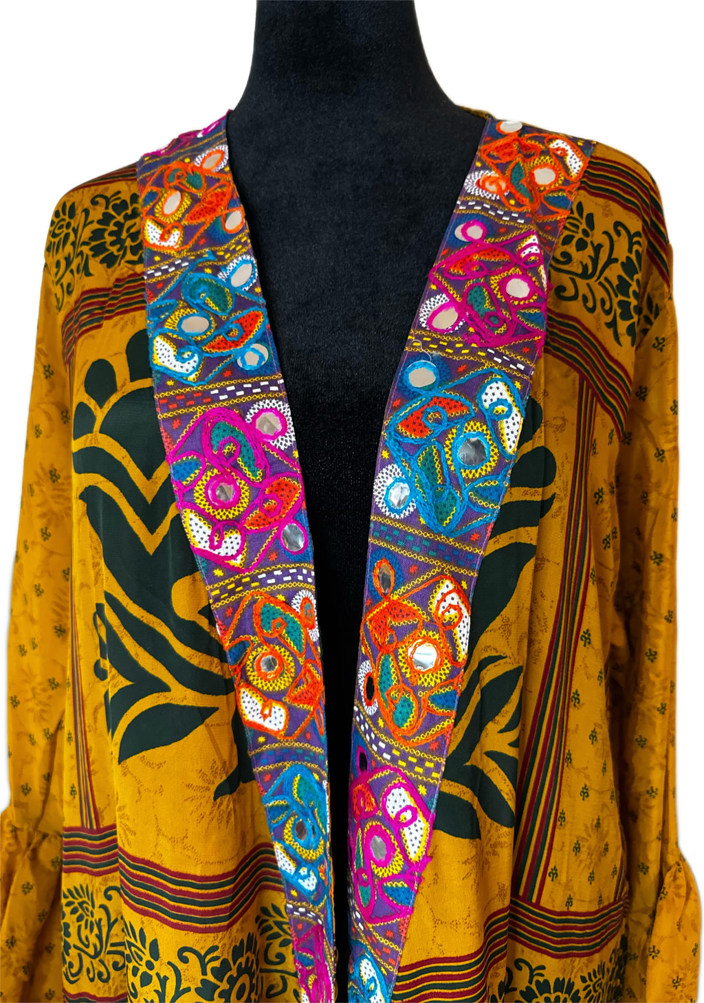 Amber Mosaic Kaftan & Clutch Set