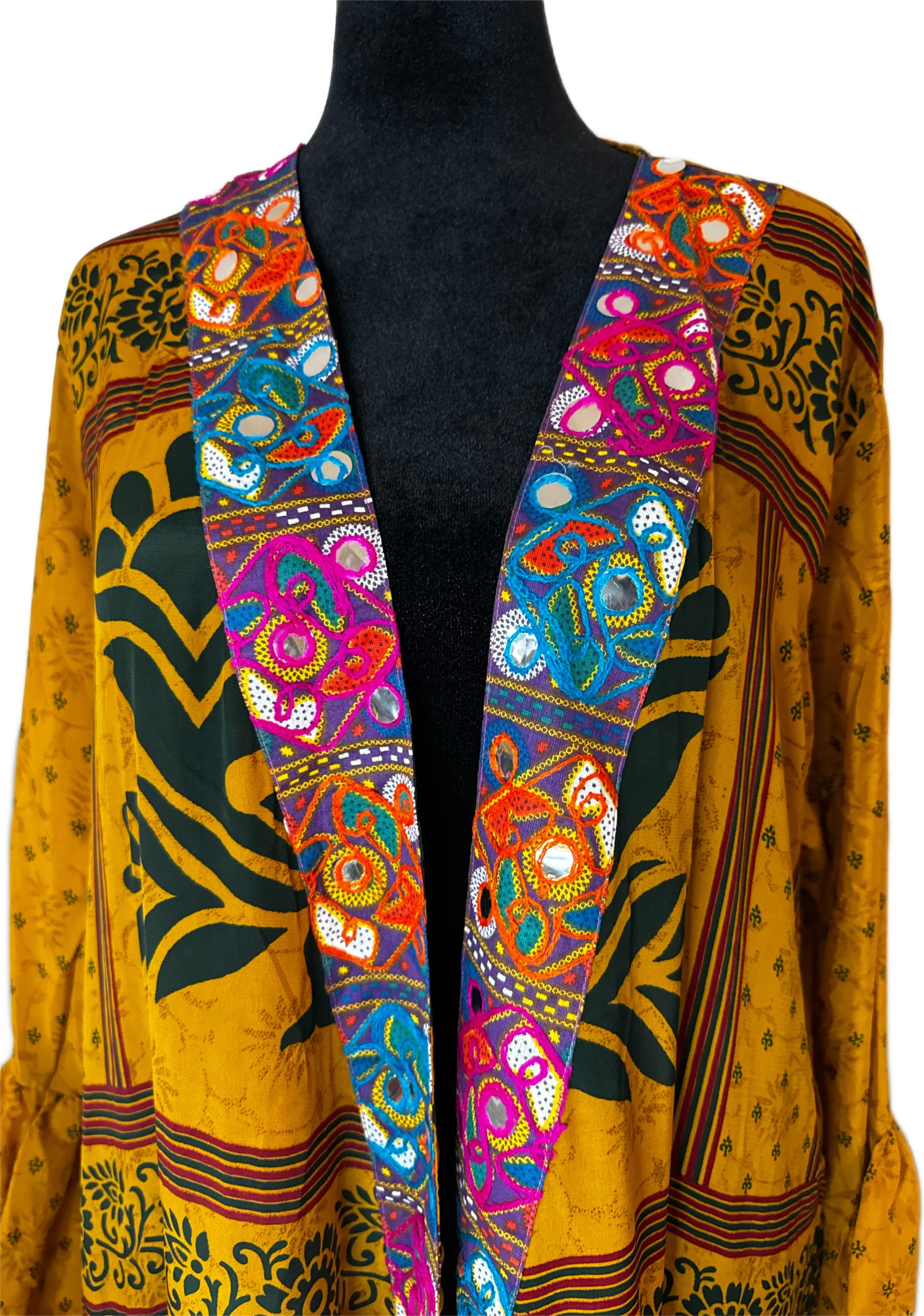 Amber Mosaic Kaftan & Clutch Set