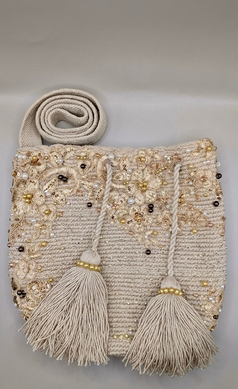 Gilded Blossom Bucket Bag