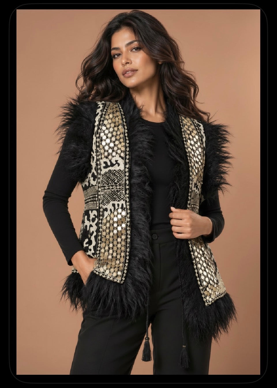 Midnight Mirage Embellished Vest
