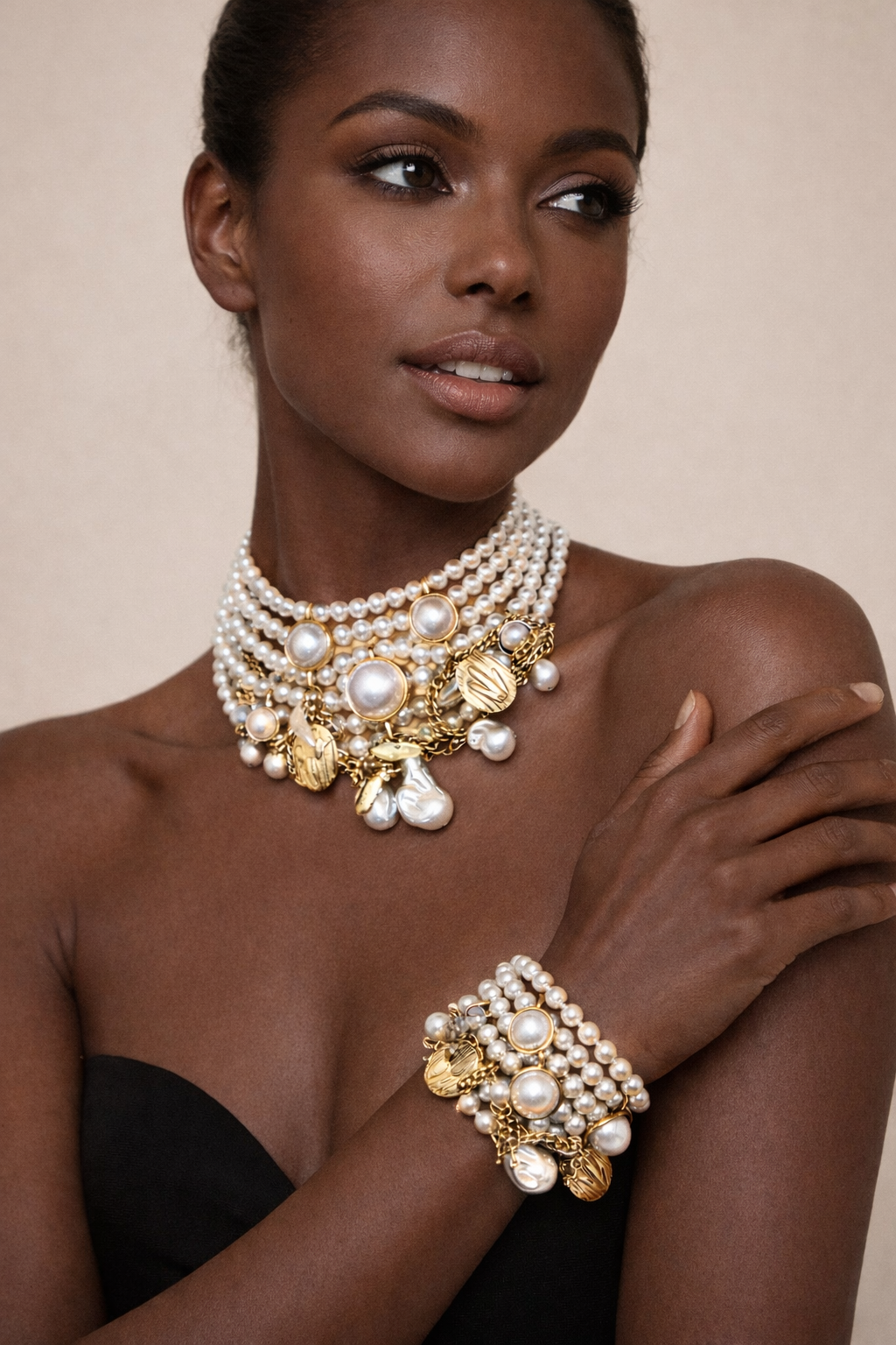 Golden Tides Pearl Choker