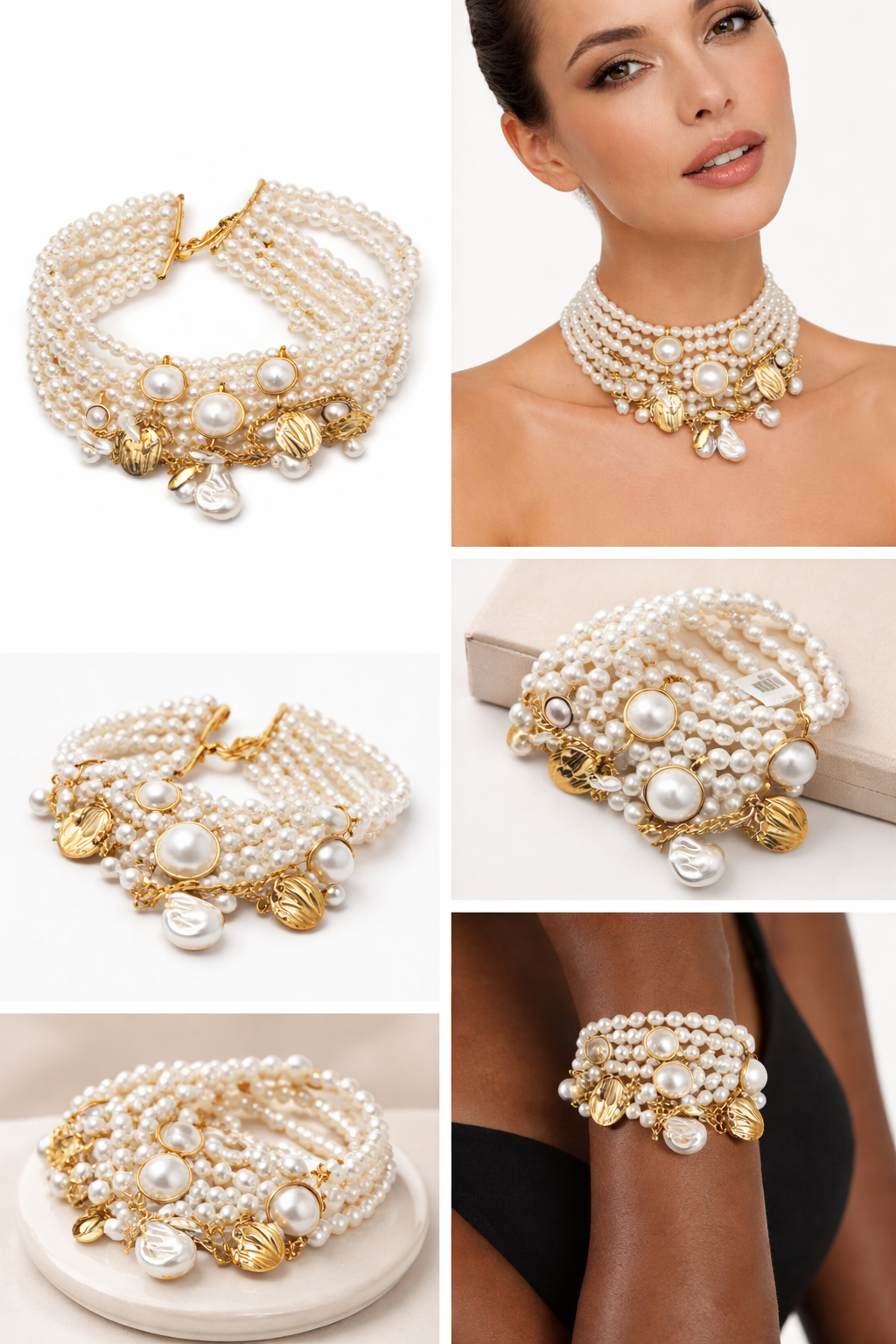 Golden Tides Pearl Choker