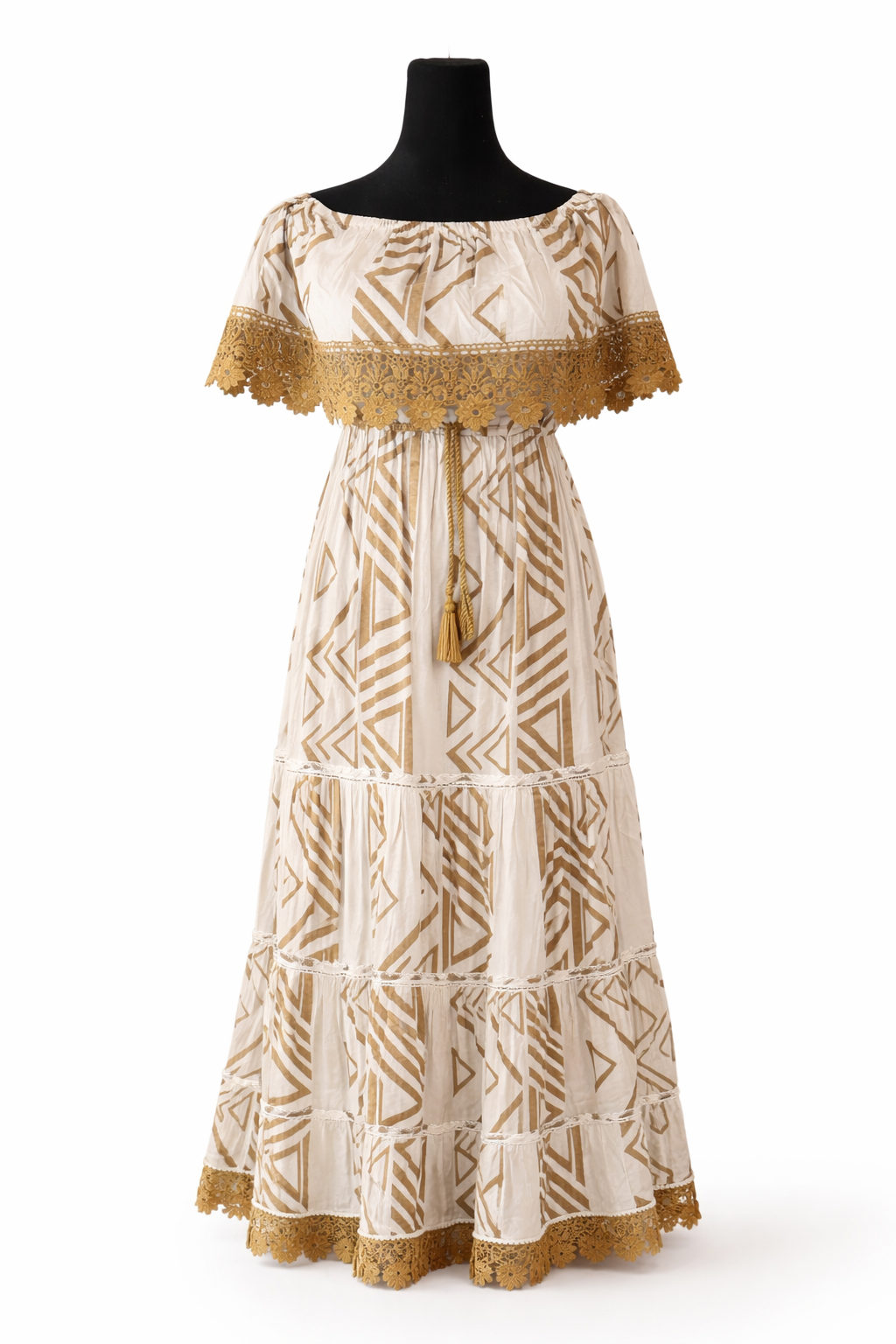 The Solara Lace-Trim Maxi Dress