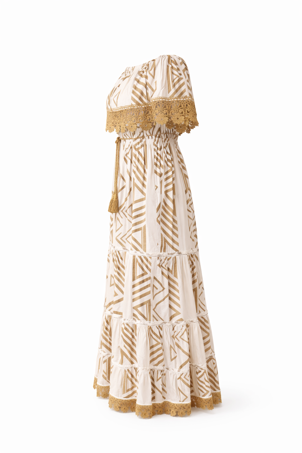 The Solara Lace-Trim Maxi Dress