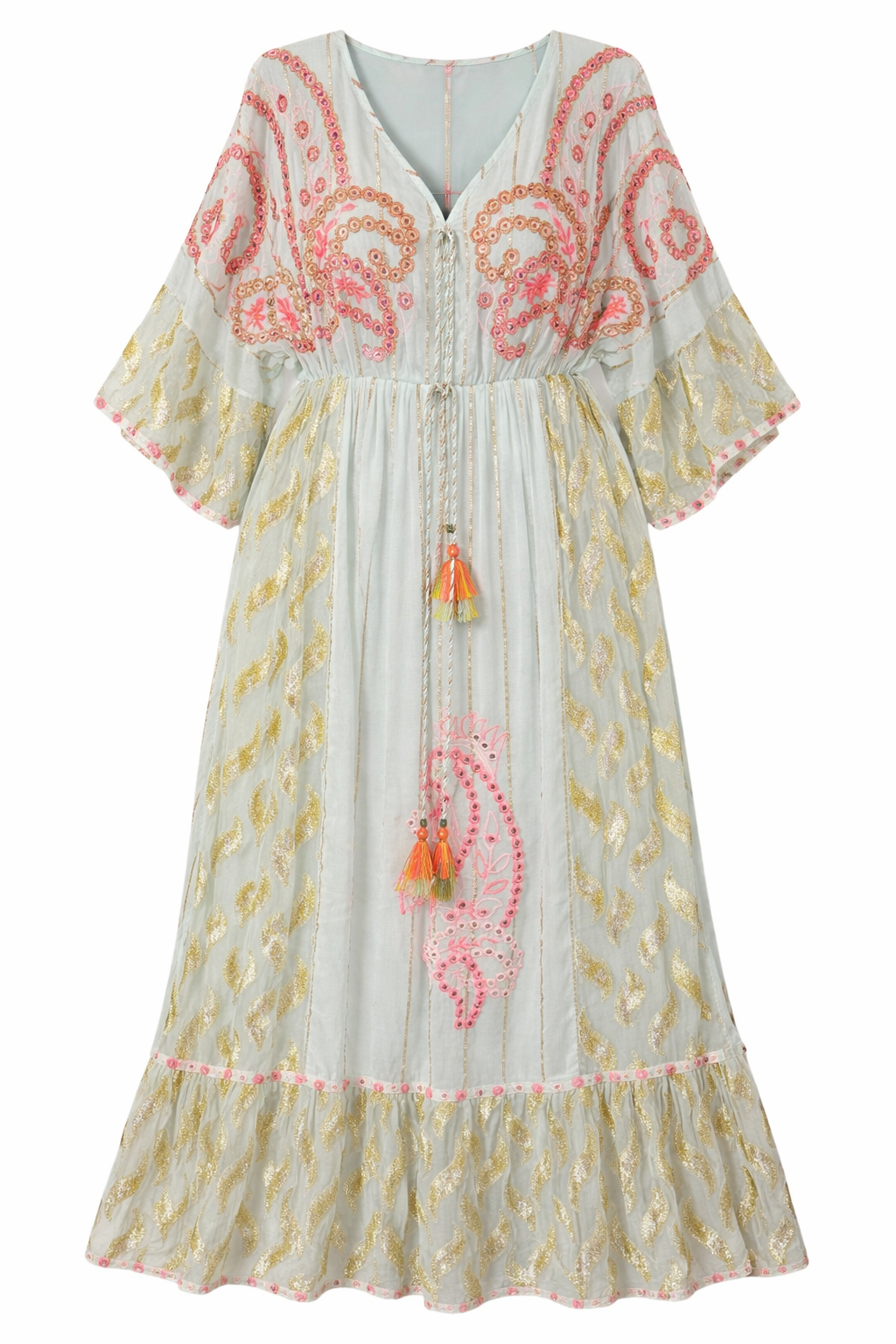 Celeste Embroidered Boho Maxi Dress