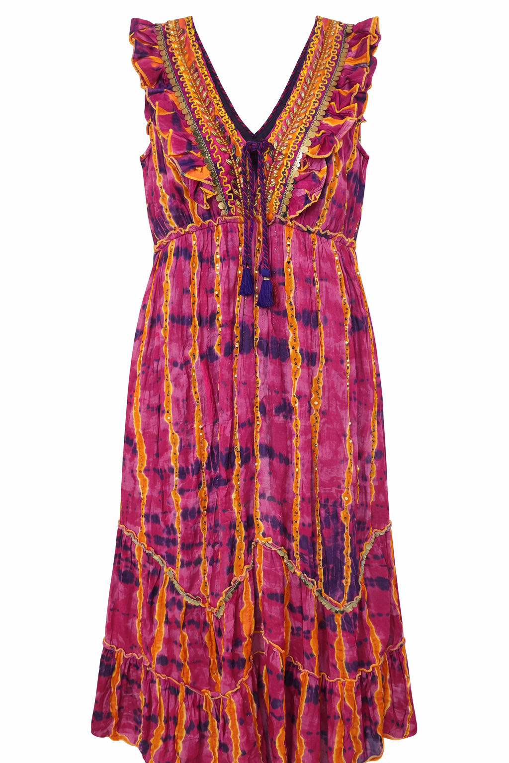 Solara Tie-Dye Boho Maxi Dress