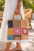 Maribel Crochet Patchwork Tote