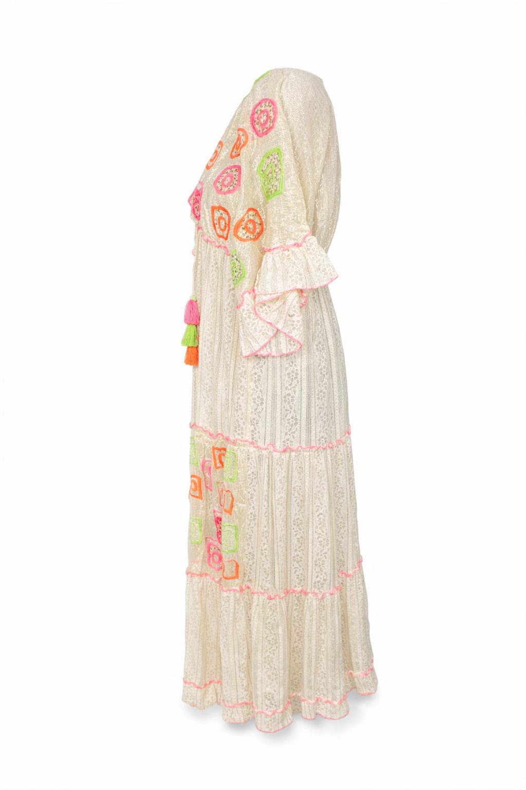 Neon Muse Lace Maxi Dress