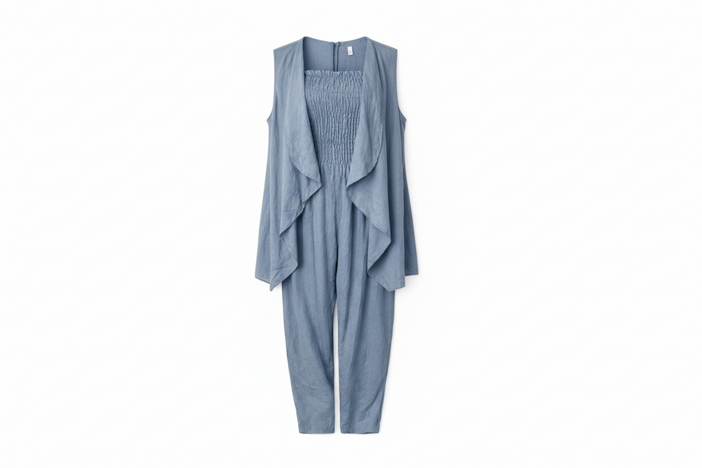Serene Drape Two-Piece Jumpsuit Set