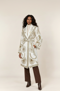 Gilded Solstice Hand-Embellished Canvas Coat