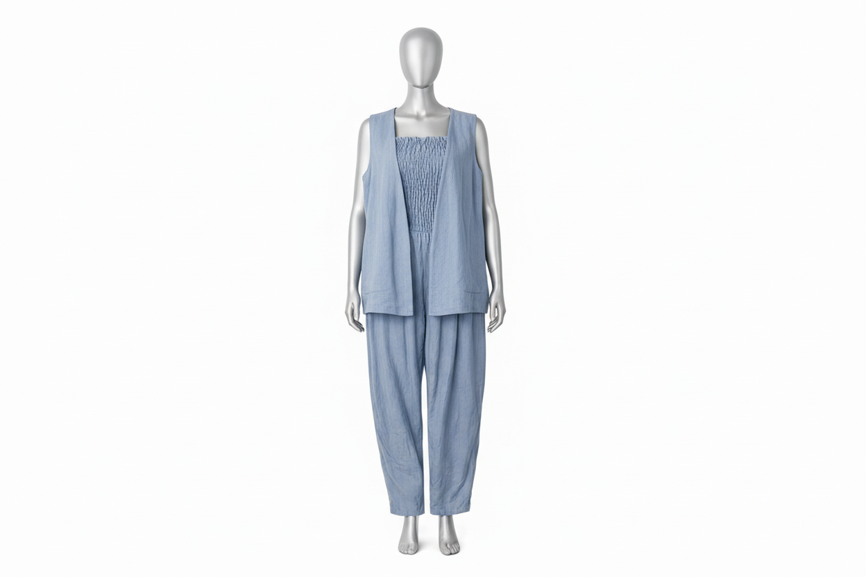 Serene Drape Two-Piece Jumpsuit Set
