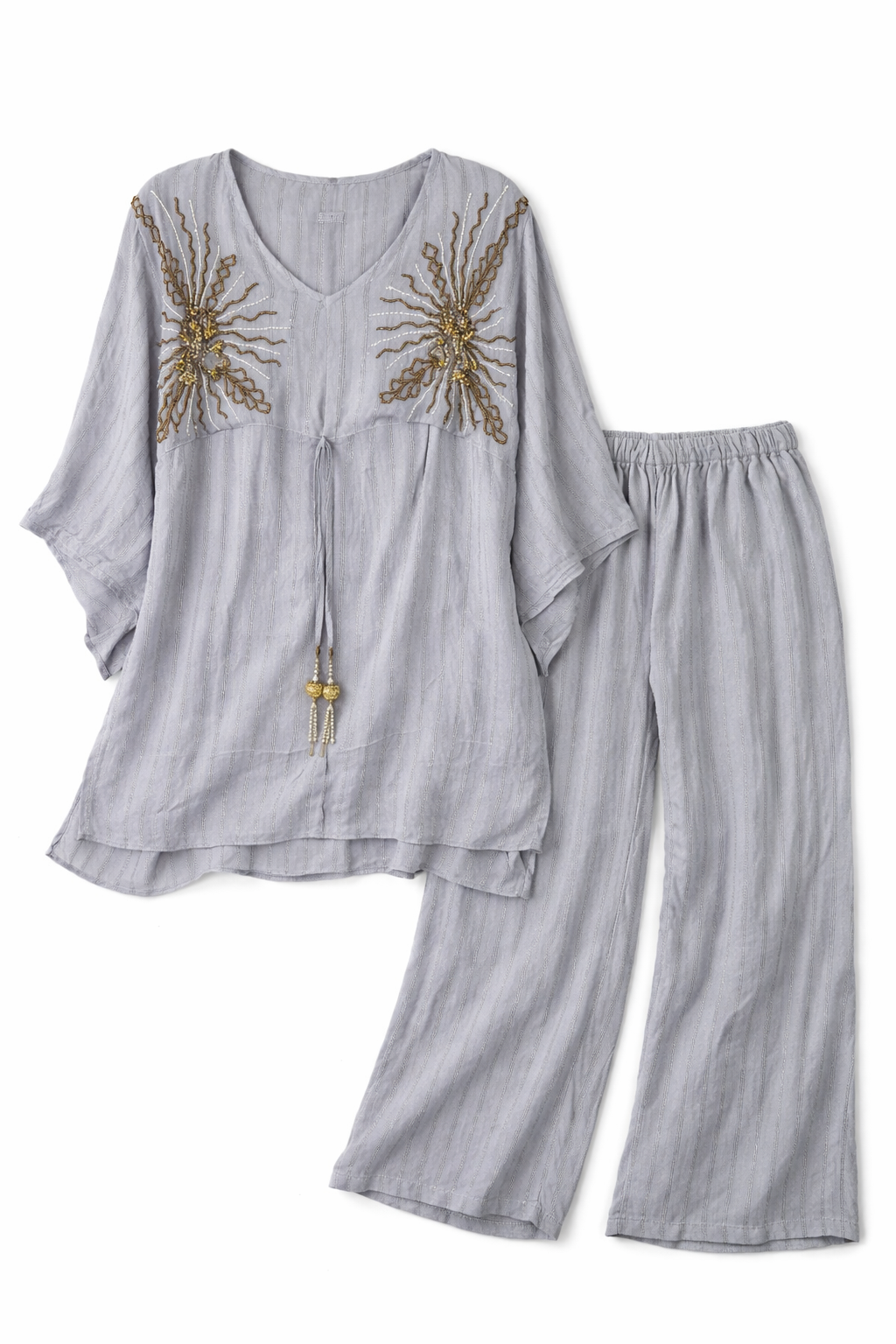 Golden Radiance Beaded Lounge Set