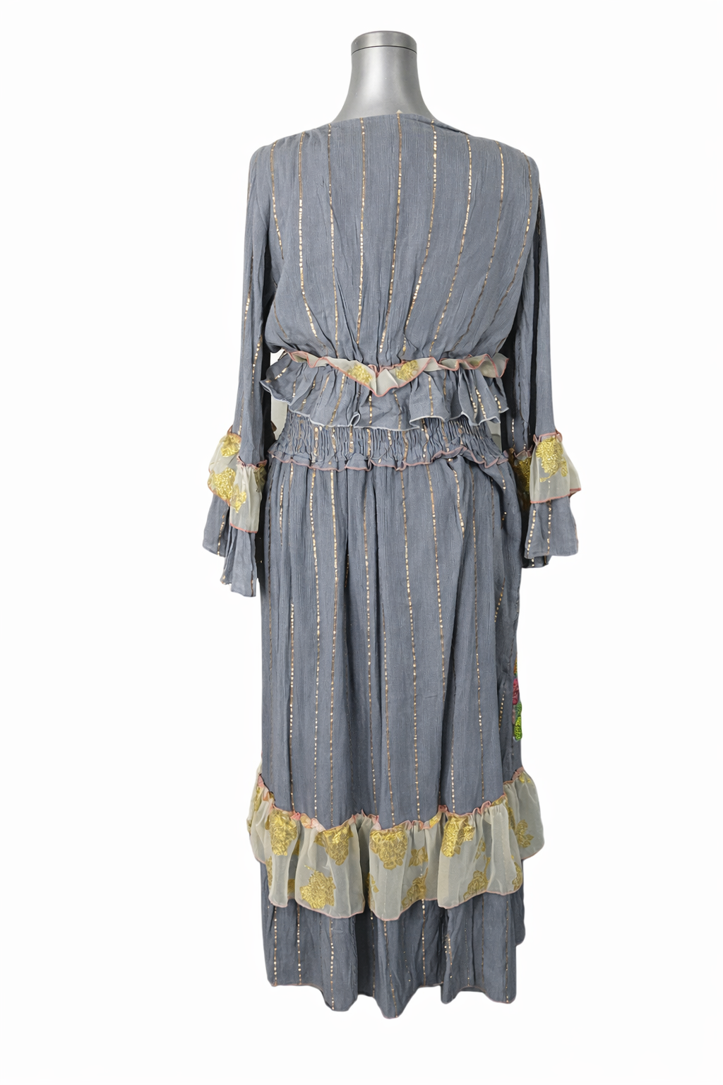 Celeste Bloom Embroidered Blouse & Skirt Set