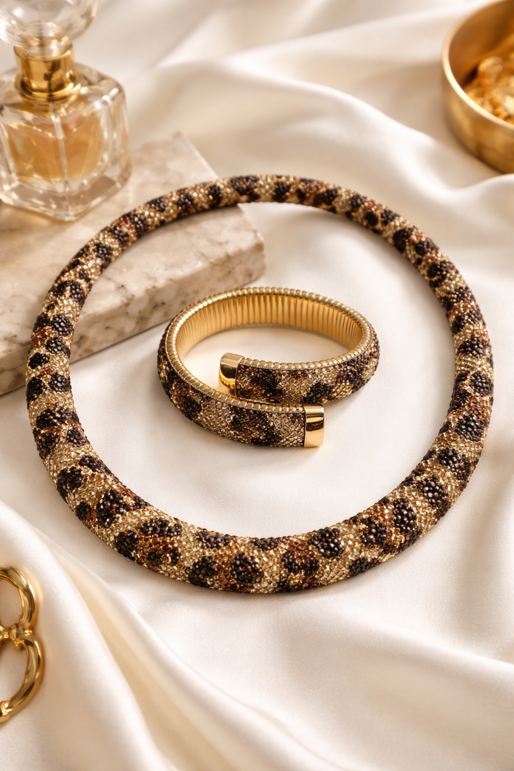 Savanna Glow Leopard Crystal Set