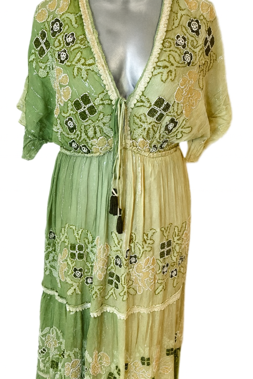Cream-a Pistachio Maxi Dress
