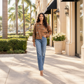 Cocoa Bloom Embellished Denim Jacket